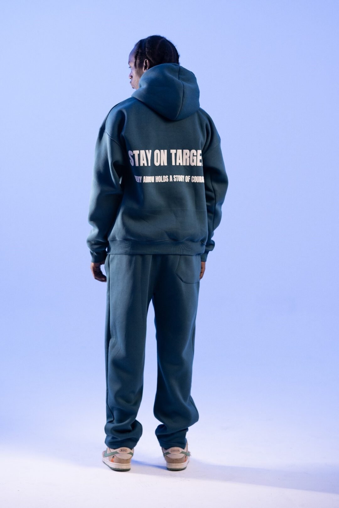 Petrol bleu puff basic Hoddie - Image 3