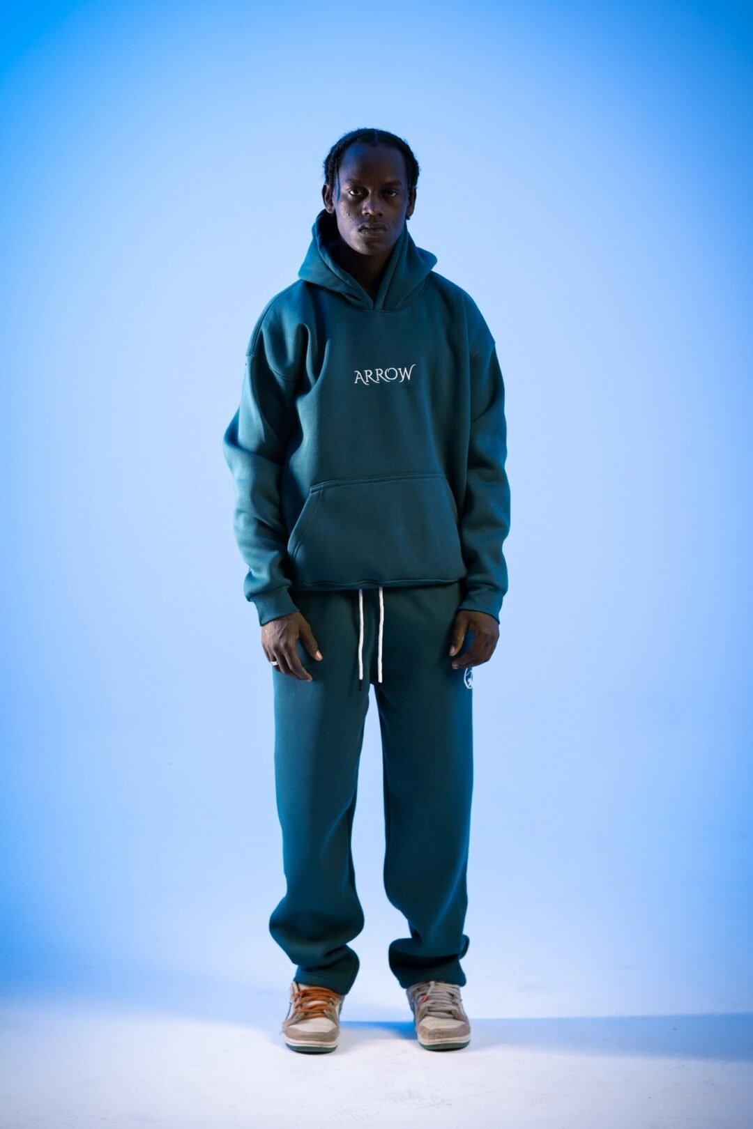 Petrol bleu puff basic Hoddie