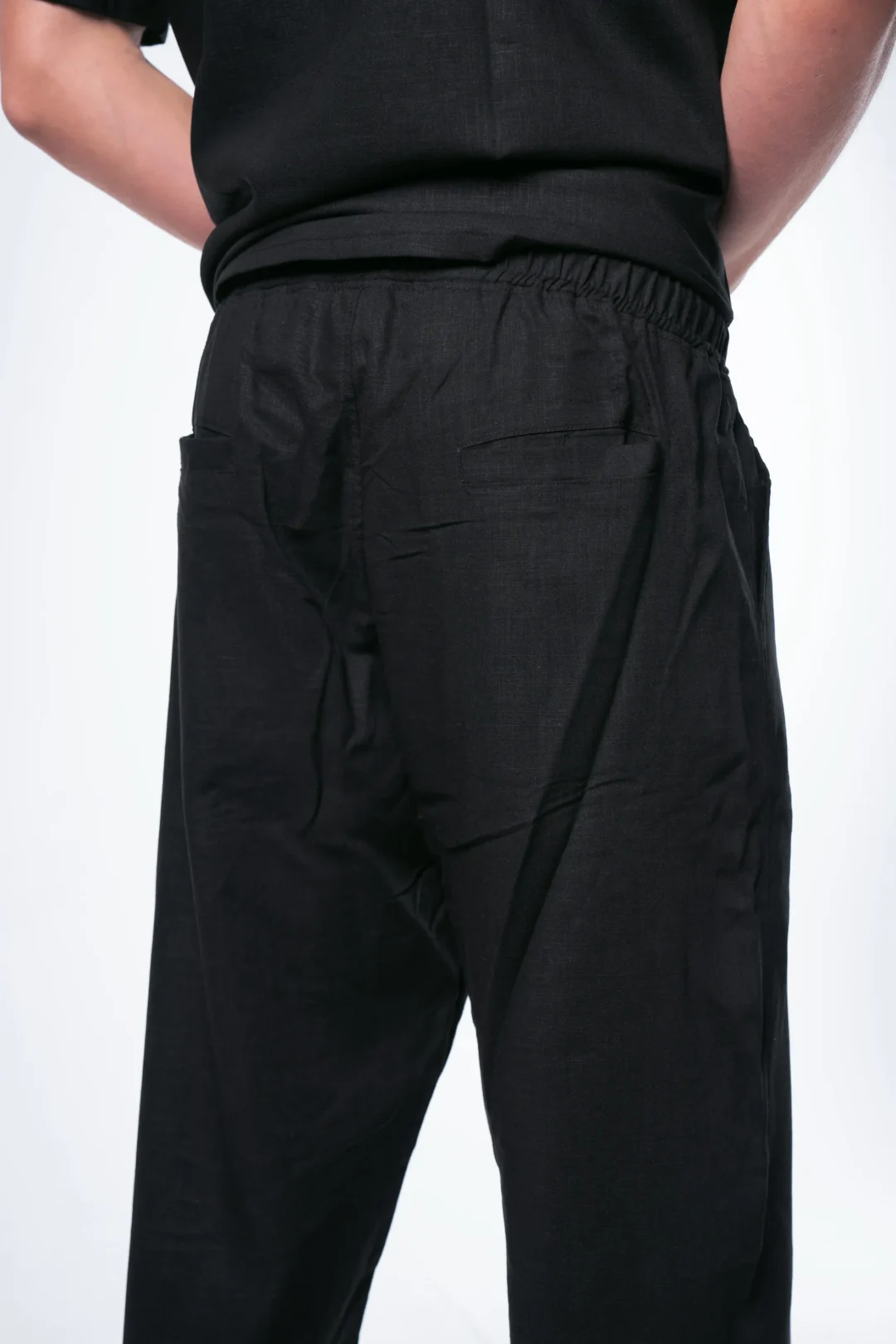 Linen pants black - Image 2